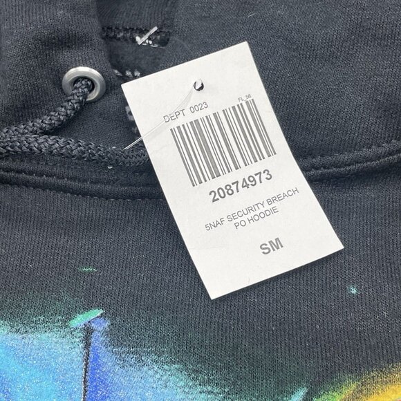 Five Nights At Freddy's Hoodie Mens SMALL Security Breach NEW - Picture 4 of 5